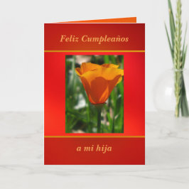 Tarjeta - Feliz cumpleaños - Amapola de California