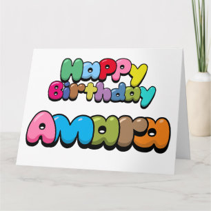 Tarjeta Feliz cumpleaños Amara