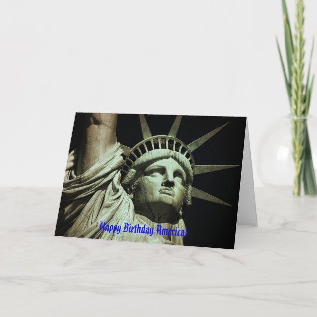 Tarjeta Feliz cumpleaños América (Anverso)