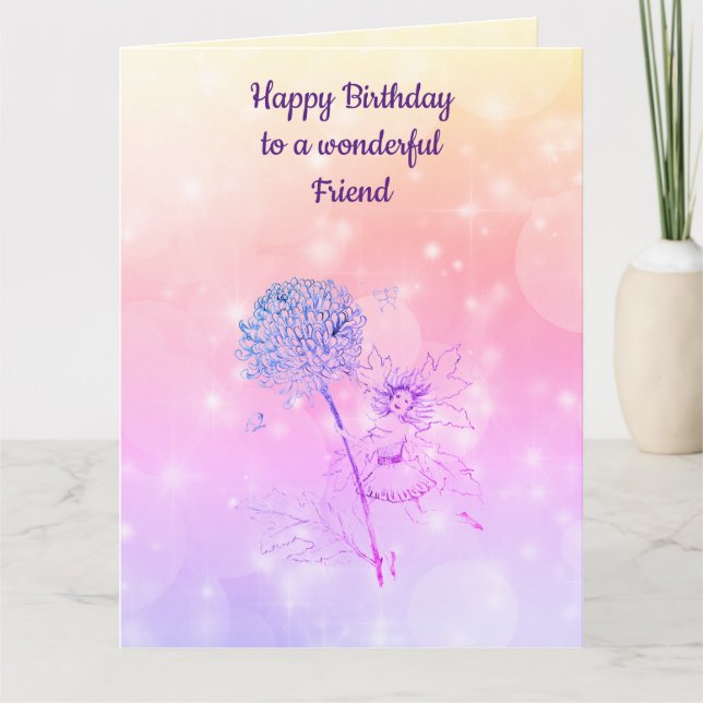 Tarjeta Feliz cumpleaños, amigo (Anverso)
