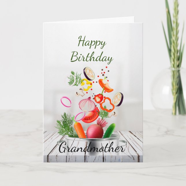 Tarjeta Feliz cumpleaños, amor y agradecimiento a la abuel (Anverso)