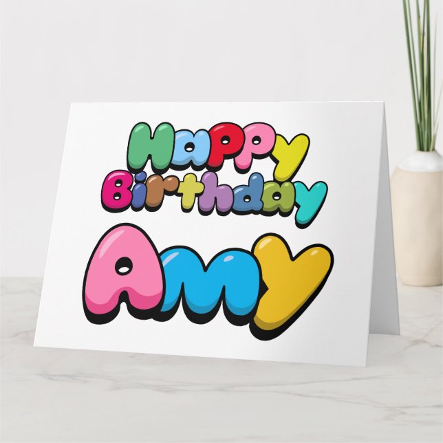 Tarjeta Feliz cumpleaños Amy (Anverso)