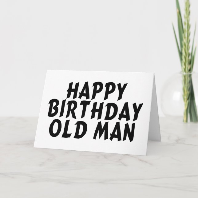 Tarjeta Feliz cumpleaños, anciano (Anverso)