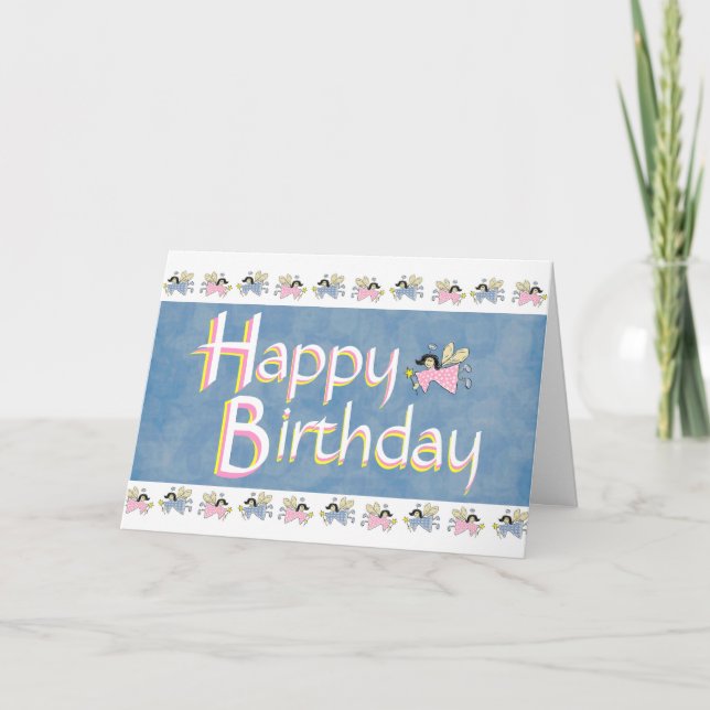 Tarjeta Feliz cumpleaños Angel (Anverso)