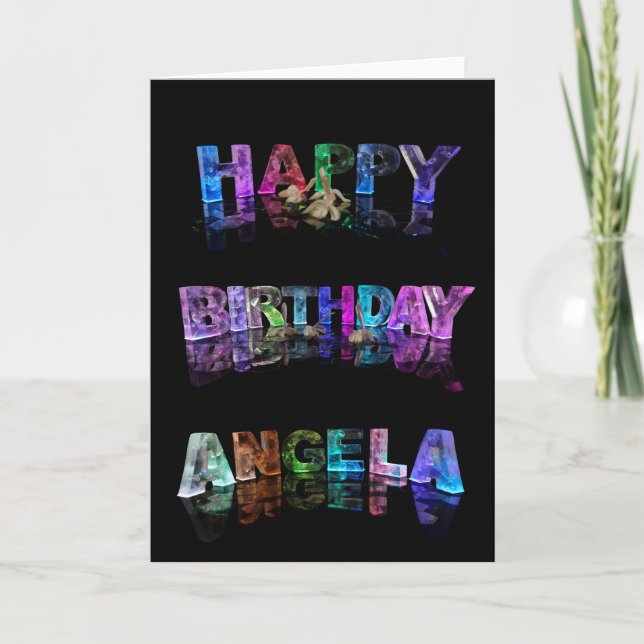 Tarjeta Feliz cumpleaños Angela Card (Anverso)