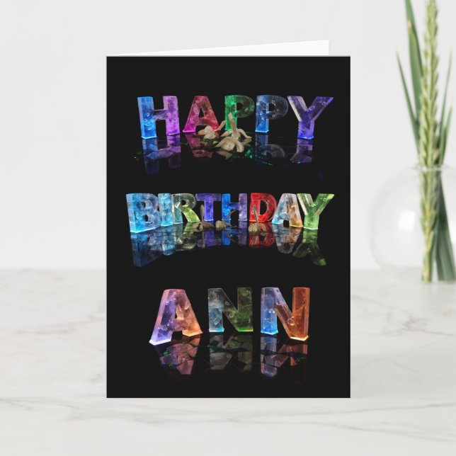 Tarjeta Feliz cumpleaños Ann Card (Anverso)