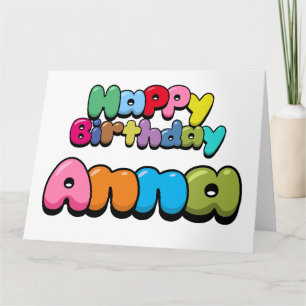 Tarjeta Feliz cumpleaños Anna