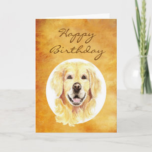 Tarjeta Feliz cumpleaños, años dorados, recuperación dorad