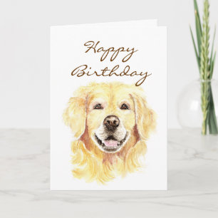Tarjeta Feliz cumpleaños, años dorados, recuperación dorad