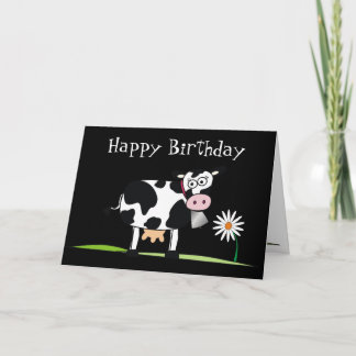 Tarjeta Feliz cumpleaños. Aquí hay algo de MOO-LAH