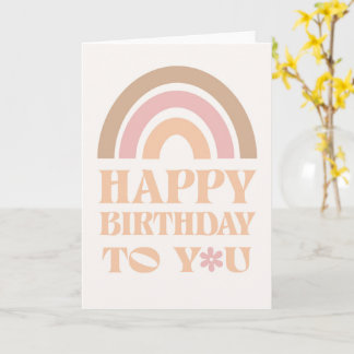 Tarjeta Feliz cumpleaños, arcoiris