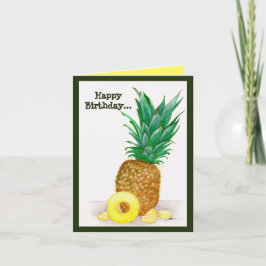 Tarjeta Feliz cumpleaños, así que sé como una piña