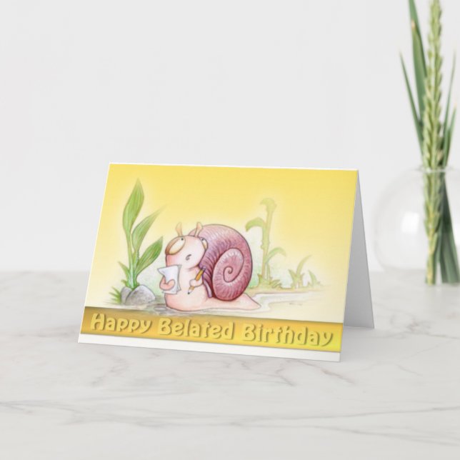 Tarjeta Feliz cumpleaños atrasado (Anverso)