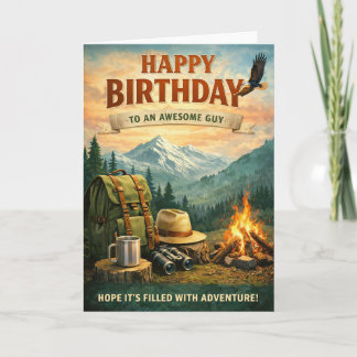 Tarjeta Feliz Cumpleaños - Aventurero