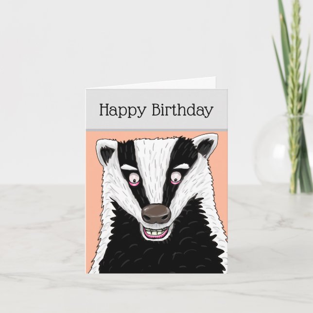 Tarjeta ¡Feliz cumpleaños Badger! (Anverso)