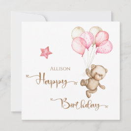 Tarjeta Feliz cumpleaños Ballons