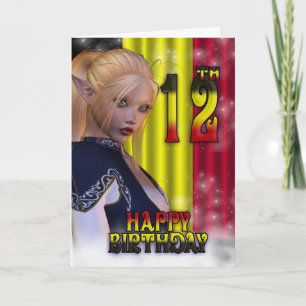 Tarjeta Feliz cumpleaños Bandera belga