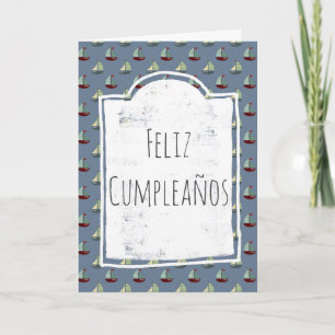 Tarjeta Feliz Cumpleaños Barcos Españoles Cumpleaños