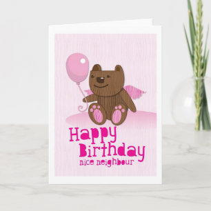 Tarjeta Feliz cumpleaños Bear Neighbor