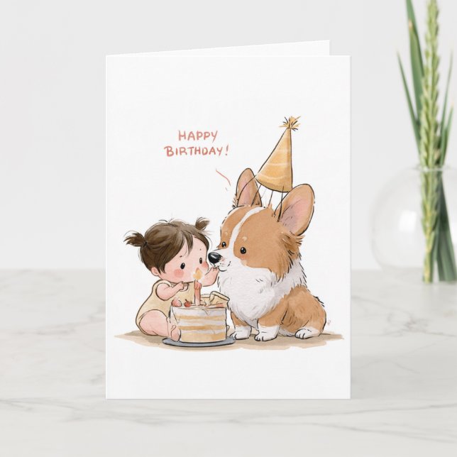 Tarjeta Feliz Cumpleaños - Bebé - 1 (Anverso)