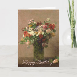 Tarjeta Feliz cumpleaños - Bello Artes francés floral del