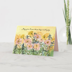 Tarjeta Feliz cumpleaños bendiciones religiosas joy Primro