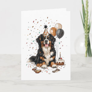 Tarjeta Feliz cumpleaños Bernese Mountain Dog