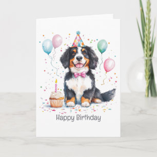 Tarjeta Feliz cumpleaños Bernese Mountain Dog