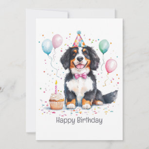 Tarjeta Feliz Cumpleaños Bernese Mountain Dog