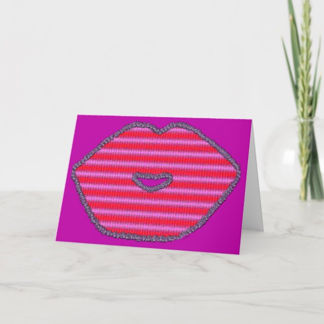 Tarjeta Feliz cumpleaños Besada por ti. Saludos de cumplea (Anverso)