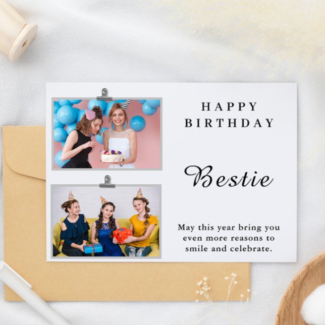 Tarjeta feliz cumpleaños bestie (happy birthday bestie card)