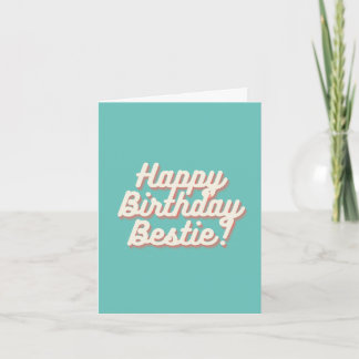 Tarjeta Feliz cumpleaños Bestie | Aquamarina