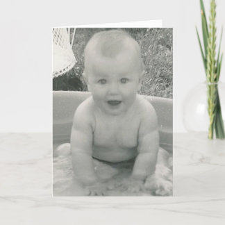 Tarjeta Feliz cumpleaños, bizcochos para bebés