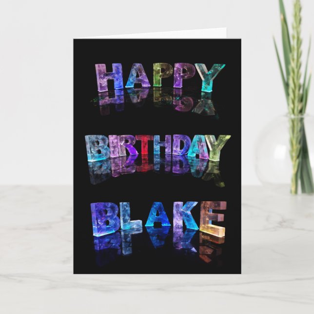 Tarjeta Feliz cumpleaños Blake Card (Anverso)