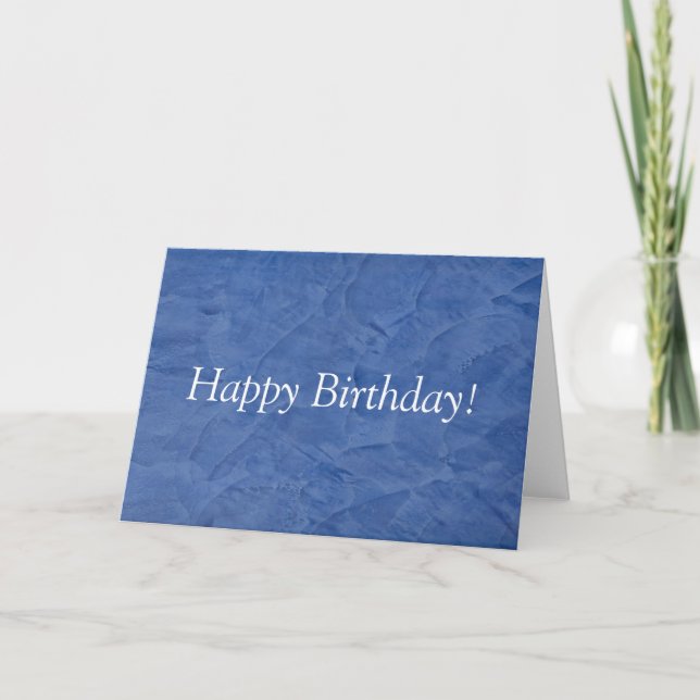 Tarjeta Feliz cumpleaños, Blue Plaster (Anverso)