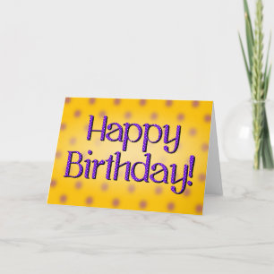 Tarjeta Feliz cumpleaños Blue Polka Dot Mensajes de texto