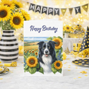 Tarjeta Feliz Cumpleaños Border Collie