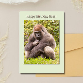 Tarjeta Feliz cumpleaños, Bosque Gorilla, en la carta de l