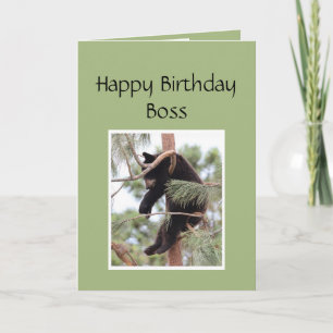 Tarjeta Feliz cumpleaños Boss de Oso Gracioso