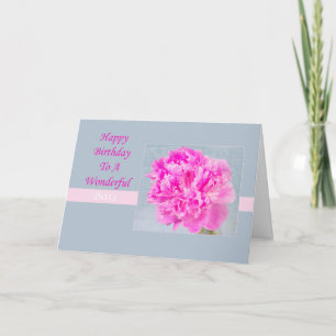 Tarjeta Feliz cumpleaños Boss Pink Peony Card