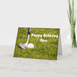 Tarjeta Feliz Cumpleaños Boss Sand-wedge And Golf Ball