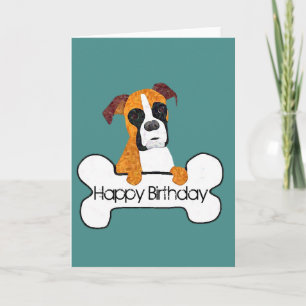 Tarjeta Feliz cumpleaños Boxer Dog Card