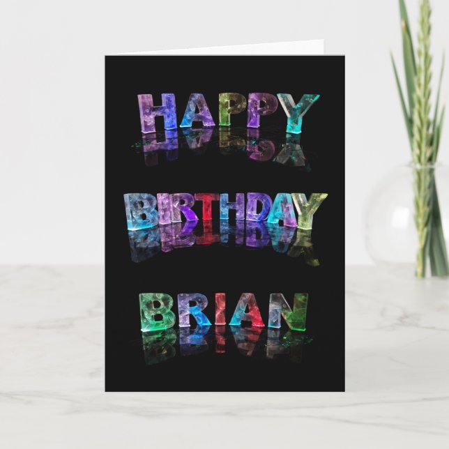 Tarjeta Feliz cumpleaños Brian Card (Anverso)