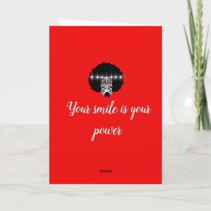 Tarjeta feliz cumpleaños brillo zebra pelo negro