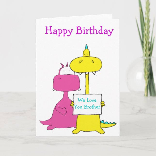 Tarjeta Feliz cumpleaños Brother (Anverso)