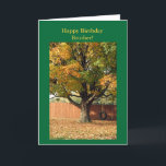 Tarjeta ¡Feliz cumpleaños Brother!  Viejo oscilación del<br><div class="desc">Tarjetas del feliz cumpleaños,  saludos para un hermano.   El viejo oscilación maravilloso del neumático trae recuerdos detrás compartidos de la niñez.  ¡El estar en un árbol de arce en la caída es un beneficio añadido!   ¡Gracias por sus compras!</div>