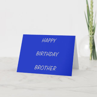 Tarjeta Feliz cumpleaños BrotherPlain Royal Blue
