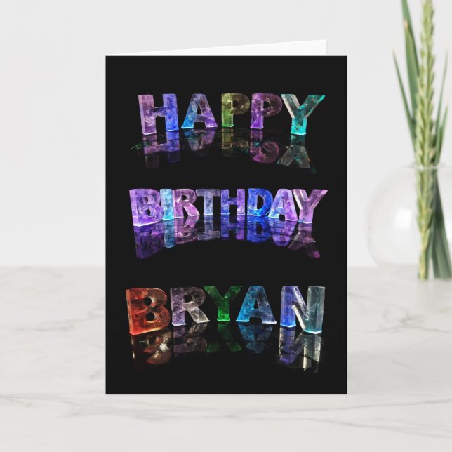 Tarjeta Feliz cumpleaños Bryan Card (Anverso)