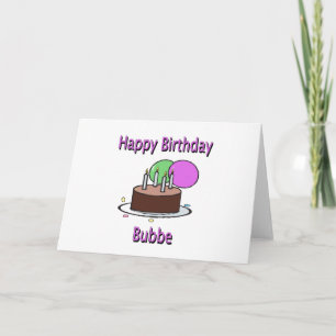 Tarjeta Feliz cumpleaños Bubbe Abuela yiddish Cumpleaños D