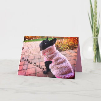 Tarjeta Feliz cumpleaños Bulldog francés